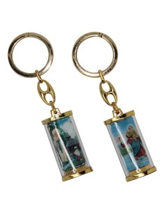 Porte-clés Petit Jésus de Prague - rectangulaire 