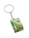 Porte-clés de la Vierge Miraculeuse - Rond bleue