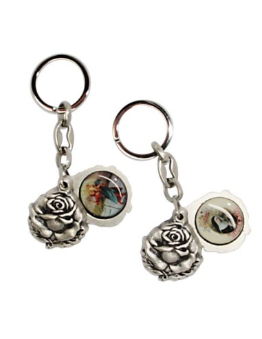 Porte-clés Petit Jésus de Prague - rectangulaire 