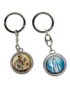 Porte-clés de la Vierge Miraculeuse - Rond bleue