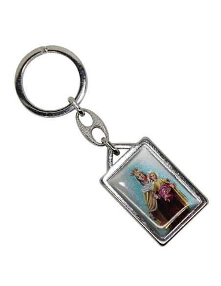 Porte-clés Petit Jésus de Prague - rectangulaire 