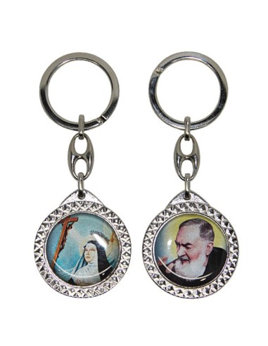 Porte-clés Petit Jésus de Prague - rectangulaire 