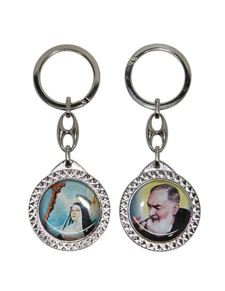 Porte-clés Petit Jésus de Prague - rectangulaire 