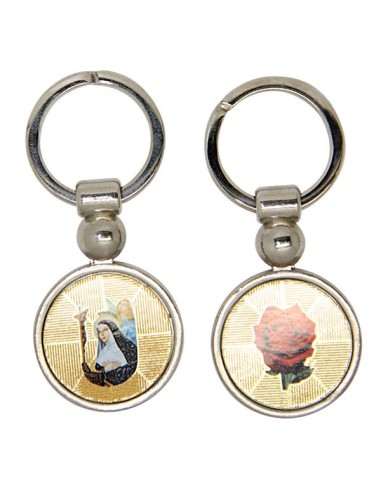 Porte-clés Petit Jésus de Prague - rectangulaire 