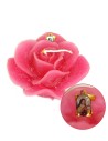 Bougie forme de Rose - Rouge - Médaille de Sainte Rita 