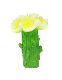 Bougie en forme de fleur - Jaune 