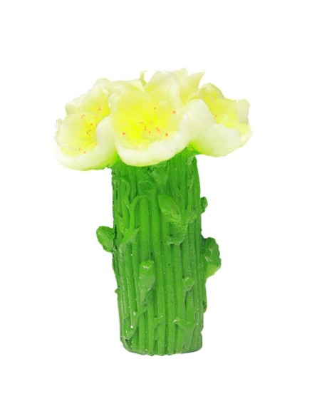 Bougie en forme de fleur - Jaune 