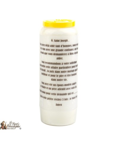Bougie Neuvaine de Saint Michel prière Français - Modèle 1 