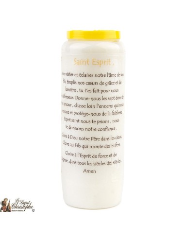 Bougies Neuvaines du Saint Esprit prière Français - Modèle 1 