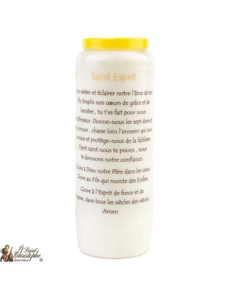Bougies Neuvaines du Saint Esprit prière Français - Modèle 1 