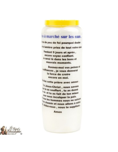 Bougie Neuvaine de Saint Michel prière Français - Modèle 1 