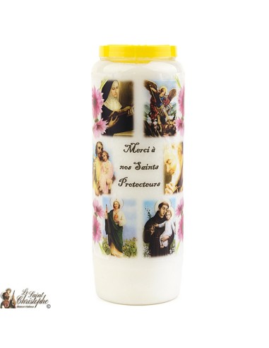 Bougie Neuvaine de Saint Michel prière Français - Modèle 1 