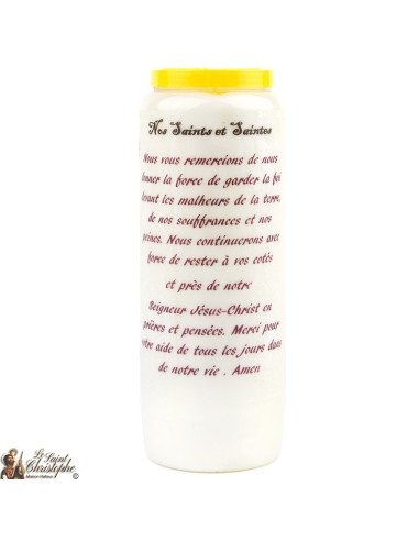 Bougies Neuvaines de Saint Michel prière Français - Modèle 1 