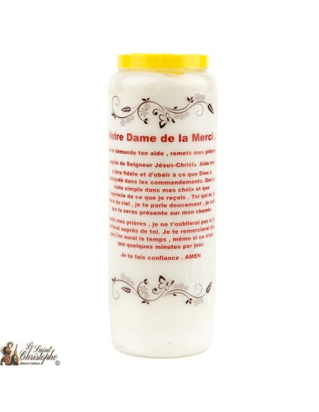 Bougie Neuvaine de Saint Michel prière Français - Modèle 1 