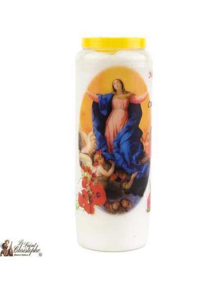 Bougie Neuvaine de Saint Michel prière Français - Modèle 1 