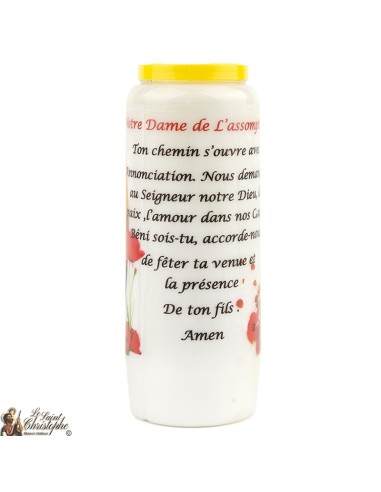 Bougie Neuvaine de Saint Michel prière Français - Modèle 1 