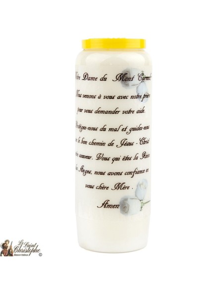 Bougies Neuvaines à la Vierge du Mont Carmel - prière Français