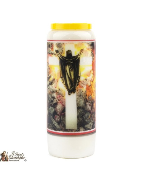 Bougie Neuvaine de Saint Michel prière Français - Modèle 1 