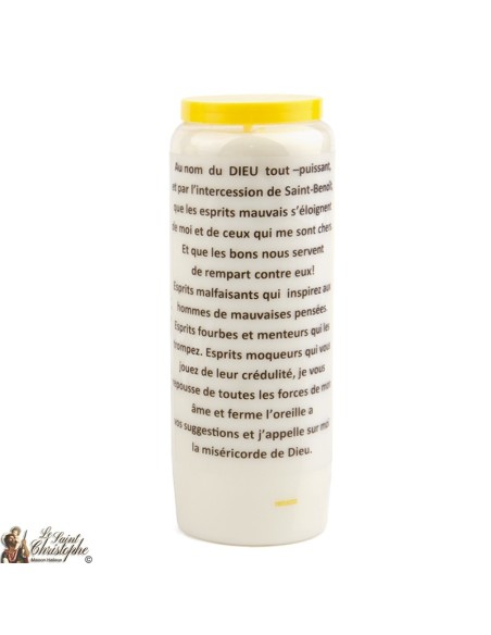 Candles Novena - White - "Saint Benedict" (French)