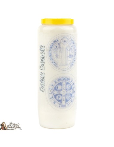 Candles Novena - White - "Saint Benedict" (French)