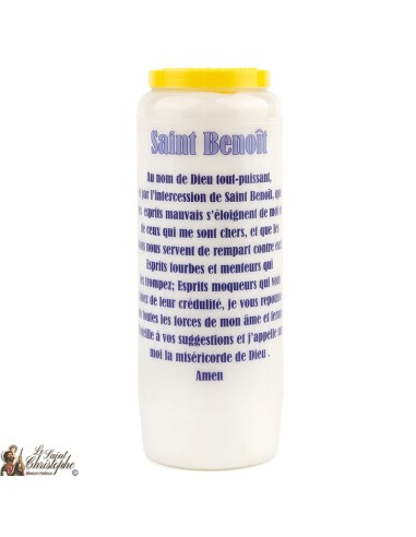 Bougies Neuvaines - Blanches à Saint Benoît médaille -  (Français)