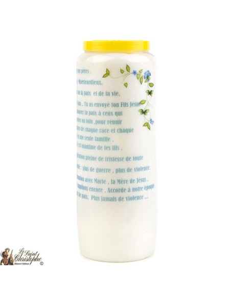 Bougie Neuvaine de Saint Michel prière Français - Modèle 1 