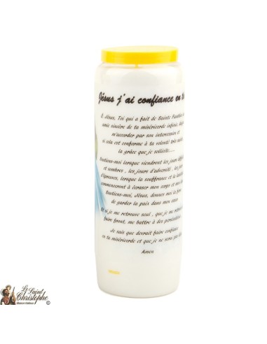 Bougie Neuvaine de Saint Michel prière Français - Modèle 1 