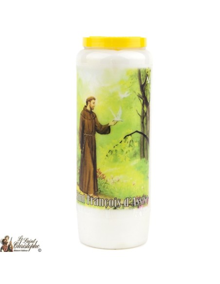 Bougies Neuvaines - Blanches à Saint François d'Assise - (Français)