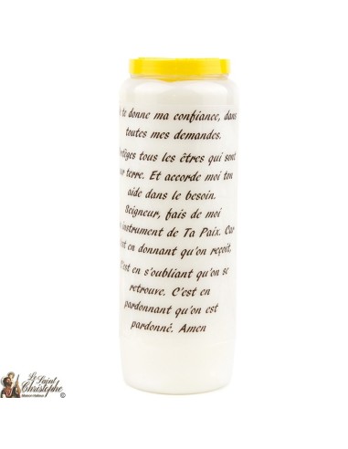 Bougies Neuvaines - Blanches à Saint François d'Assise - (Français)