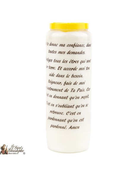 Bougies Neuvaines - Blanches à Saint François d'Assise - (Français)