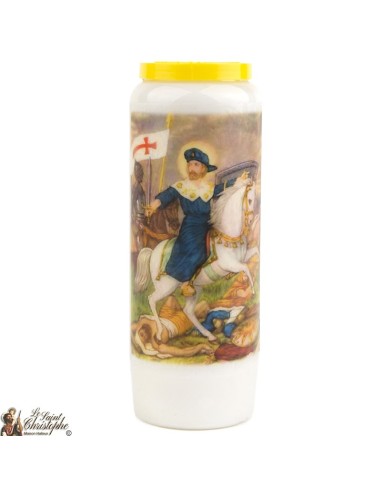 Bougie Neuvaine de Saint Michel prière Français - Modèle 1 