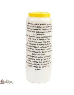 Bougie Neuvaine de Saint Michel prière Français - Modèle 1  2