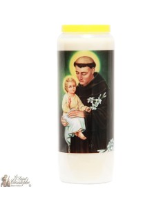 Candles Novena - White - "Saint Anthony of Padua" (Multilingual)