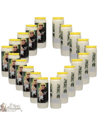 Candles Novena - White - "Saint Anthony of Padua" (Multilingual)