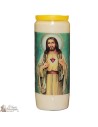 Candles Novena - White - "Sacred Heart of Jesus - 3" (Multilingual)