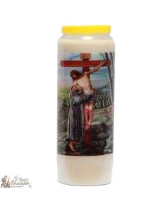 Candles Novena - White - "Christ on the cross" (Multilingual)