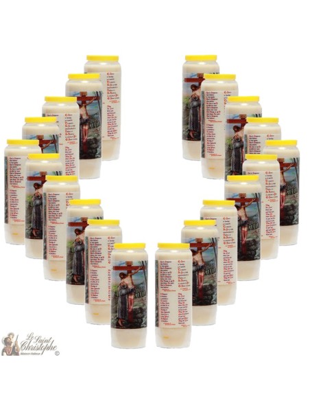 Candles Novena - White - "Christ on the cross" (Multilingual)