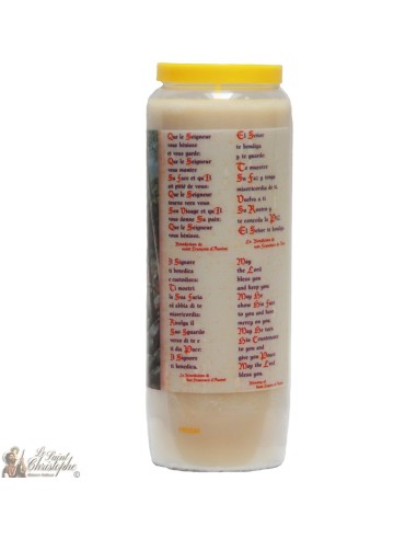 Candles Novena - White - "Christ on the cross" (Multilingual)