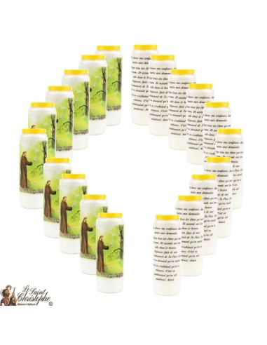 Candles Novena - White - "Saint Francis of Assisi" (French)