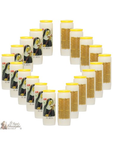 Bougies Neuvaines - Blanches à Sainte Rita prière - (Néerlandais)