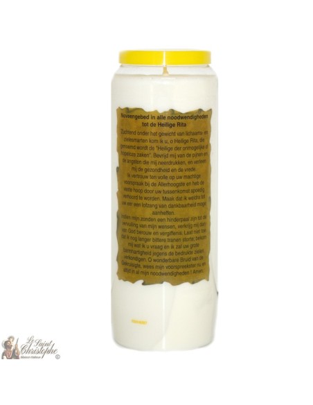 Candles Novena - White - "Saint Rita" (Dutch)