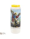Bougies Neuvaines Blanches à  Saint Michel prière  français - simple face