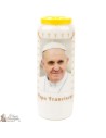 Novene Kerze - Weiss - "Papst Franziskus"
