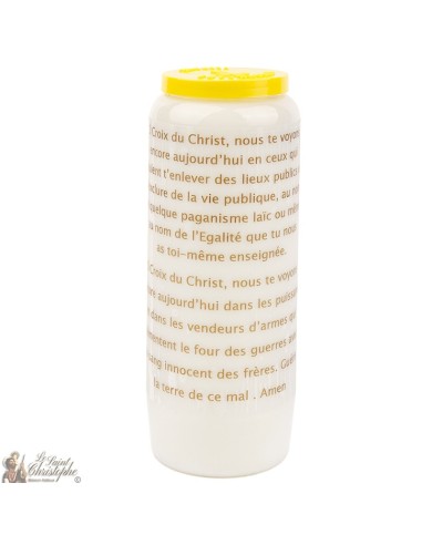 Novene Kerze - Weiss - "Papst Franziskus"