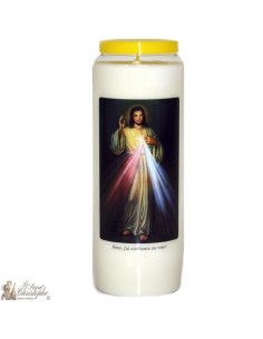 Bougies Neuvaines - Blanches - Au Christ Miséricordieux - (Français)