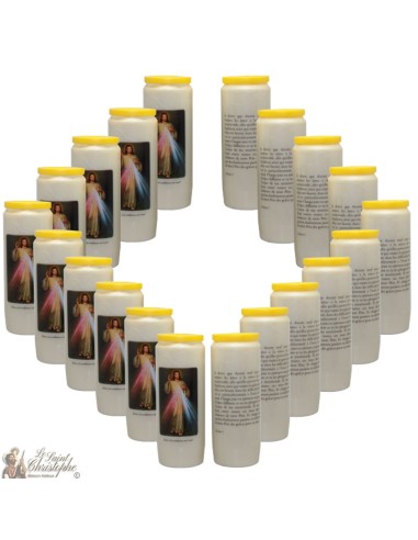Candles Novena - White - "Merciful Christ" (French)