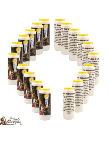 Bougie Neuvaine de Saint Michel prière Français - Modèle 1 