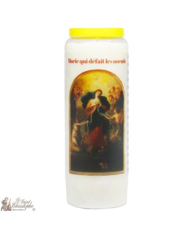 Noveen Kaarsen - Wit - "Maria die de knopen ontwart" (Frans)