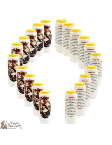 Bougie Neuvaine de Saint Michel prière Français - Modèle 1 