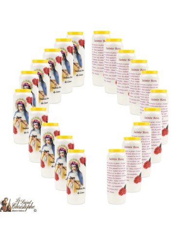 Bougies Neuvaines à Sainte Rose de Lima - prière Français